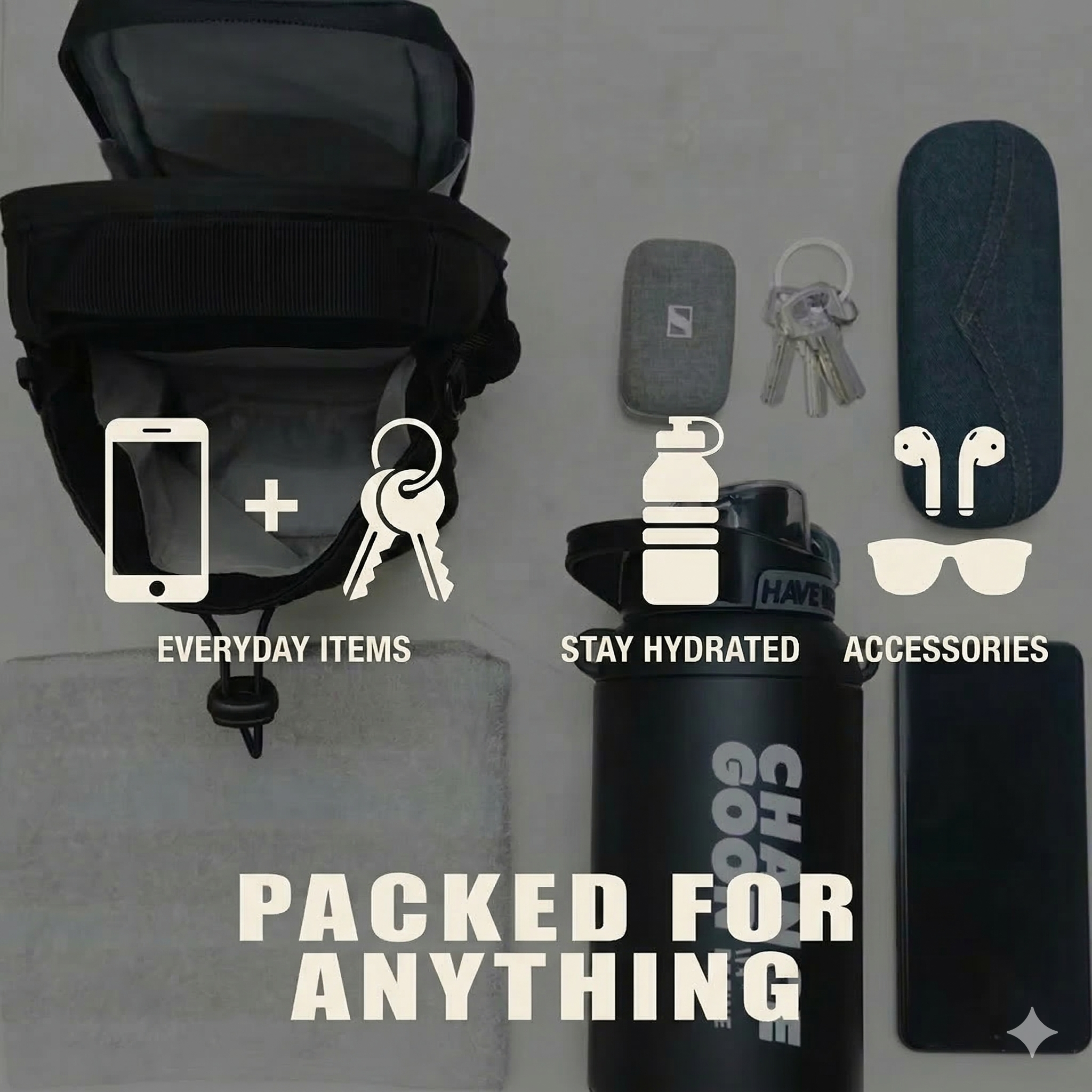 TrendTrunk™ Magnetic Gym Sling Bag - Hands-Free Gear